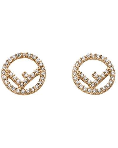 White Fendi Earrings and ear cuffs for Women 